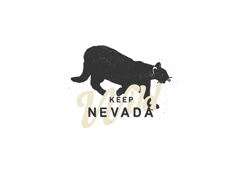 Keep Nevada Wild apparel wild dirt grit illustration nevada mountain lion
