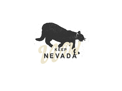 Keep Nevada Wild apparel dirt grit illustration mountain lion nevada wild