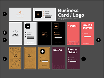 Business Card and Logo for Kavea branding flat icon illustration logo minimal typography ux vector website