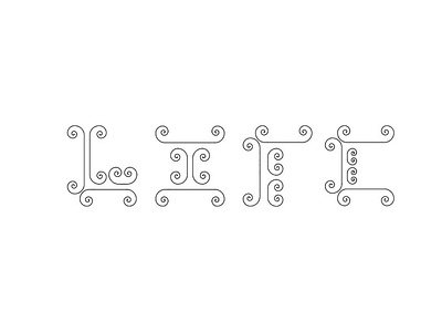 Life- Typeface branding design flat illustration typography vector web