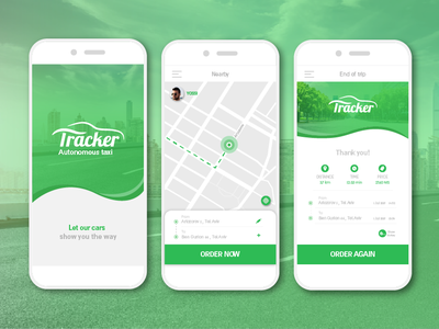 Autonomous taxi App app application bright ui car design gps gradient mobile product taxi ui ux