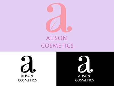 Alison Cosmetics Logo branding design logo logocore