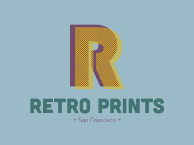Retro Prints Logo logocore branding logo design