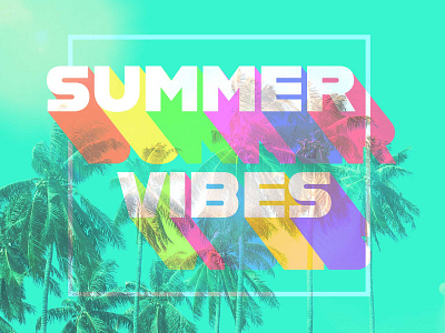 Summer Vibes design illustrator photoshop poster design
