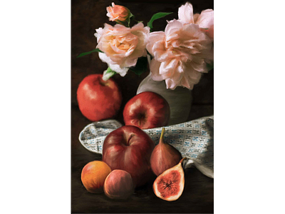 Still Life with Fruit digital painting digitalart photoshop