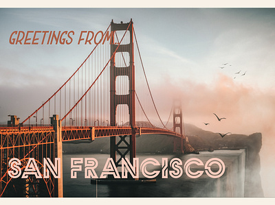 Greetings from San Francisco! design graphic design photoshop postcard design surrealism