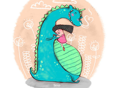 Everything is OK! Don't worry my little dragon illustration