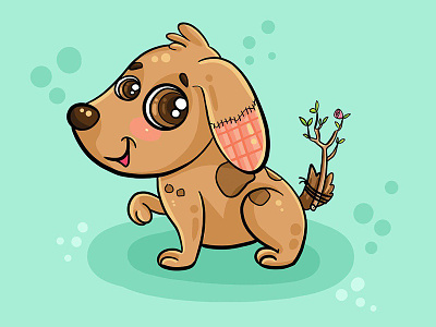 A character for an animal protection NGO animal character design dog
