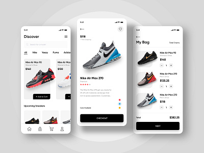 Nike Store App app app design delivery design grey minimal mobile app design mobile ui nike nike shoes online shop online shopping online store shoe shoes app shoes store ui uiux ux uxdesign