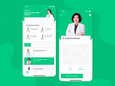 Doctor App - Online Consultation app app design design doctor doctor app ui ui design ui ux uiux