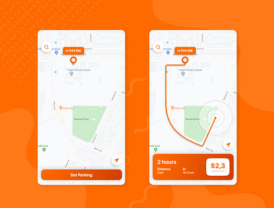 Parking App direction ios maps parking parking app simple design