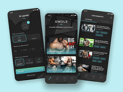 Fitness Video App app apple branding design mobile ui ux