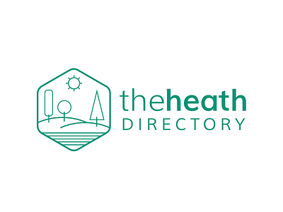 The Heath branding green logo logo design