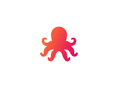 OctoPress branding design logo logo design orange pink