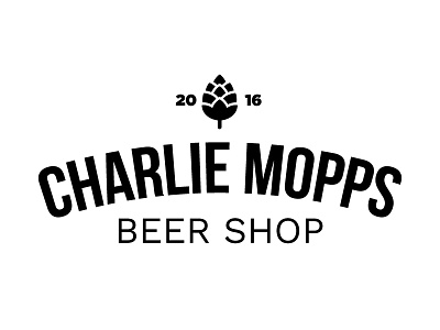 Charlie Mopps beer hops logo shop