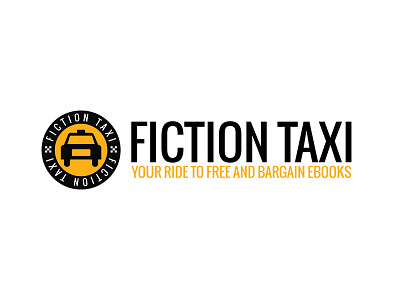 Fiction Taxi black logo taxi yellow