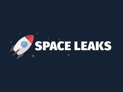 Space Leaks logo rocket space