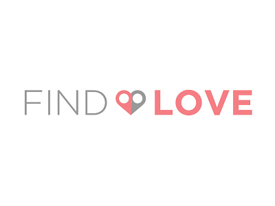 Find Love logo love marker pink