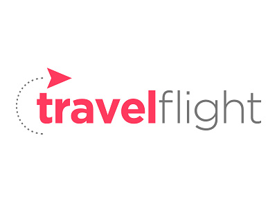 Travel Flight gotham logo red