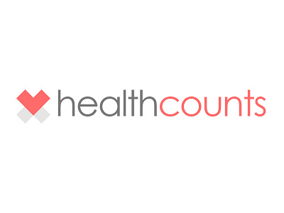 HealthCounts grey heart logo red