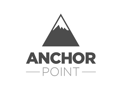 Anchor Point greyscale logo mountain