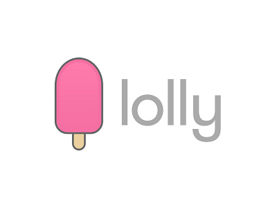 Lolly branding ice lolly pink