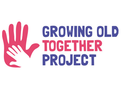 Growing Old Together logo pink purple