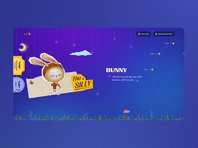 The Silly Bunny 3d amazon animation ar blue book branding characters design gradients illustration landing page motion graphics noise preloader promo promo website promowebsite ui ux