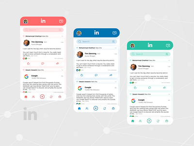 Linkedin UI/UX Redsign adobexd app application design figma linkedin ui ui design uiux user experience user interface userinterface ux xd