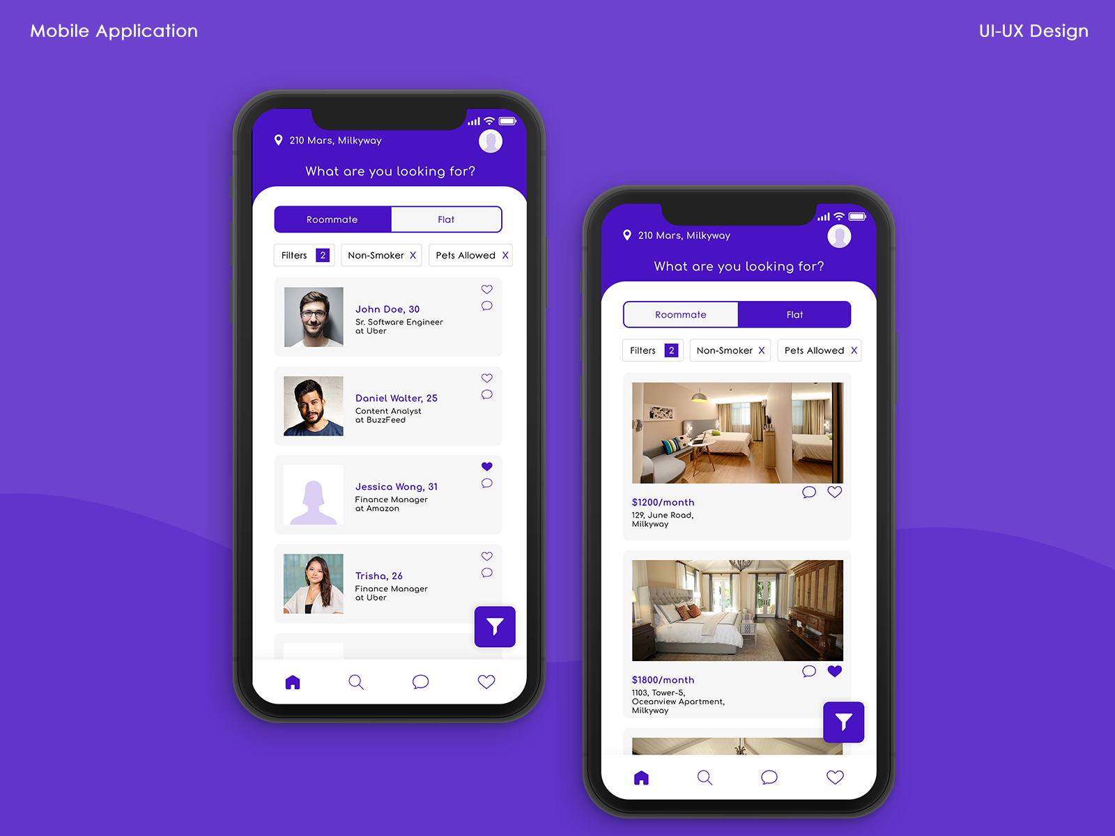 ROOMIESA better way to find roommates by Disha Gupta on Dribbble