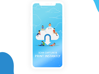 Printing mobile app animation app branding design flat illustration ios mobileapp ui vector