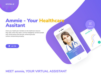 Ammie Healthcare website template animation design illustration logo ui ux vector web website