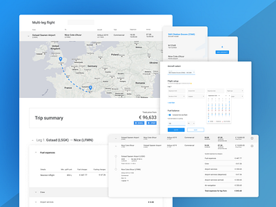 Expense management web app for private aviation ui ux web webapp