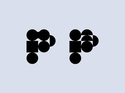P studies icon identity letter logo modernist p