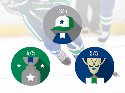 Hockey Icons flat icons hat trick hockey hockey badge long shadow icons sport icons trophy
