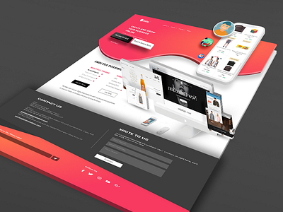 Web Template app design flat ui ux web website