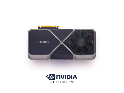 NVIDIA GEFORCE RTX 3090 icon illustration