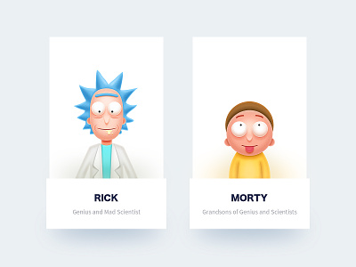 Rick and Morty design illustration ui