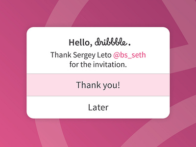 Thanks to Sergey Leto @bs_seth for the invite!