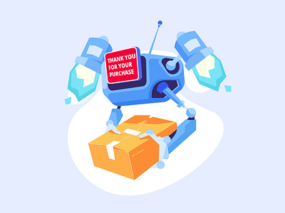 delivery robot concept vector  illustration