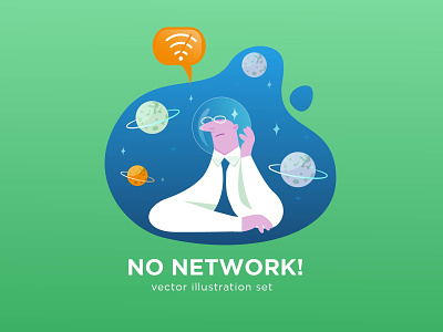 No network connection 3d animation artwork bore cartoon charackter commercial illustration design art drowning e commerce illustration error 404 graphic design green illustration illustration set illustrator no internet connection no wifi ui vector art