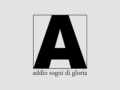 Addio sogni di gloria - logo for an esports team design logo typography