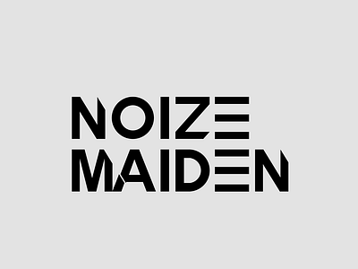 Noize Maiden - logo for an electronic/rock band branding logo typography vector