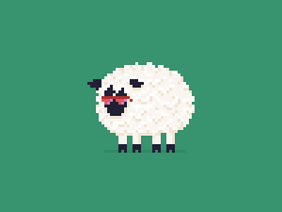 Party Sheep farm pixel art pixelart sheep sunglasses