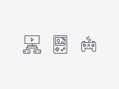 Gamer Icons console game gamepad icon line outline simple