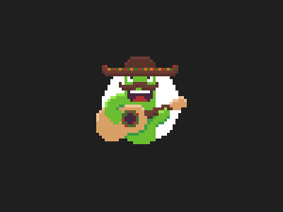 Cactus Guy cactus guitar mexican pixel pixel art