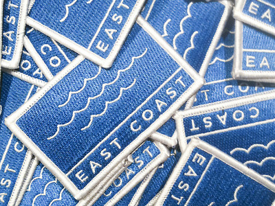 East Coast Patch badge coast east east coast patch patches usa wave waves