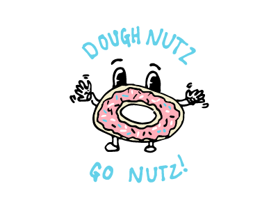 GO NUTZ! character donut donuts doughnut doughnuts illustration pastry