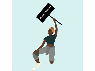 Black Lives Matter black design human illustration protest rights sign sketch ui ux vector