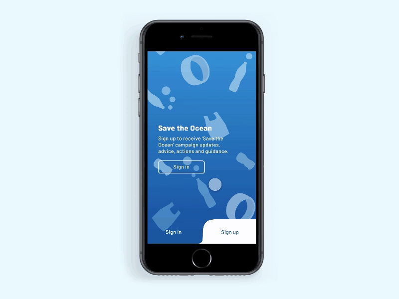 Save the Oceans 100daysofdesign adobexd app daily 100 challenge dailyui dailyui 001 dailyuichallenge design interactiondesign ixdbelfast savetheoceans signup signuppage ui uidesign ux vector